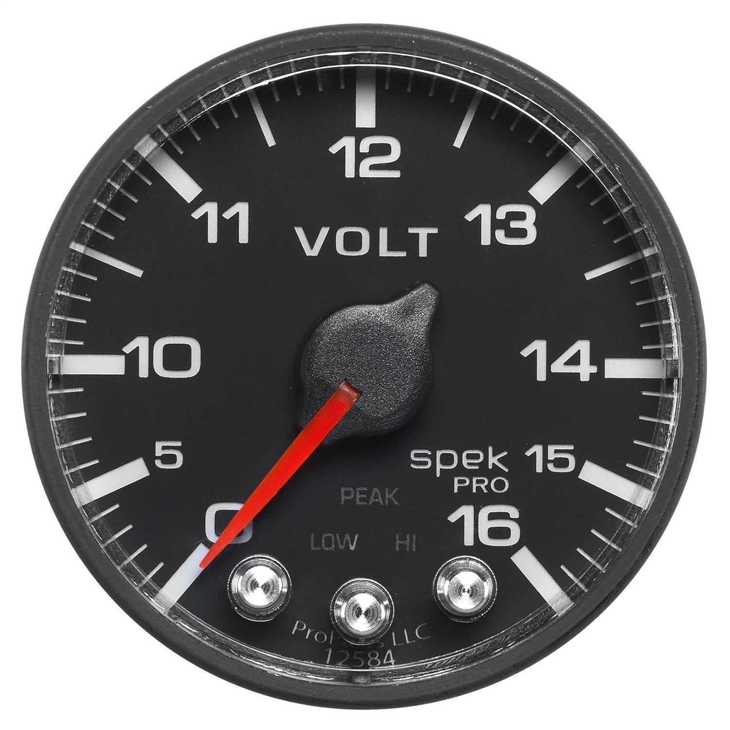 AutoMeter P344328 Spek-Pro Electric Voltmeter Gauge